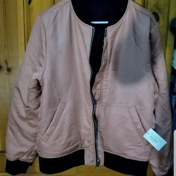 New Guess Bomber Jacket Peach Color sz.medium